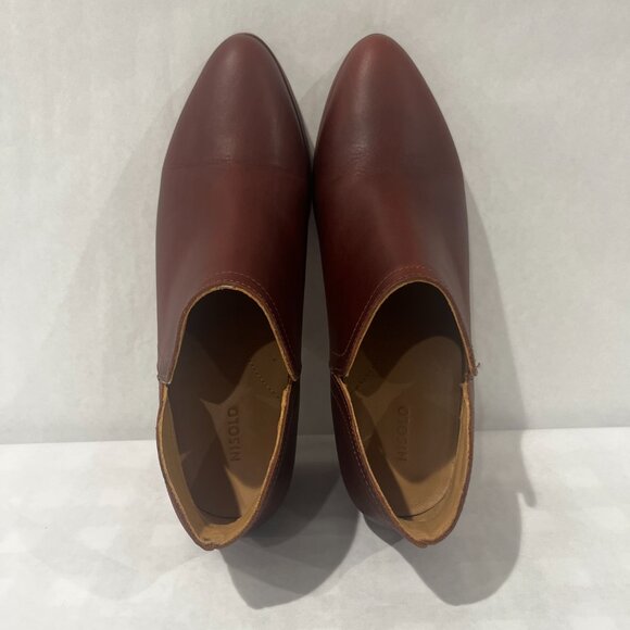 Nisolo Women's Mia Ankle Bootie Boot Leather Brown Maroon 1” Heel Size 8 US - Picture 6 of 10